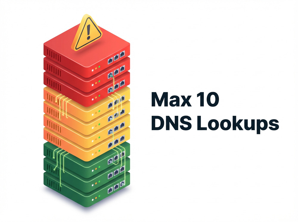 Diagram breaking down the syntax of an SPF record into version, includes, and qualifiers